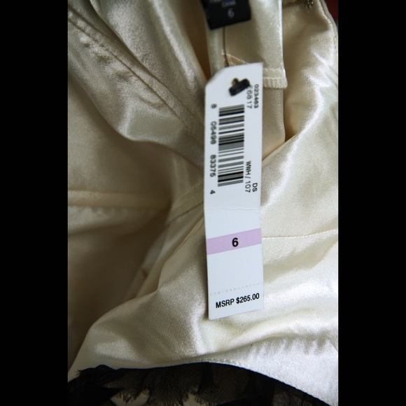 Laundry by Shelli Segal Cream Polka Dot Dress 6 - Picture 7 of 8